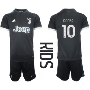 Juventus Paul Pogba #10 Koszulka Trzecich Dziecięca 2023-24 Krótki Rękaw (+ Krótkie spodenki)